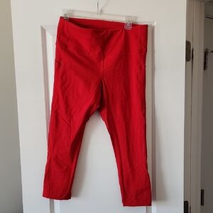 Lululemon Red Capri Workout Pants